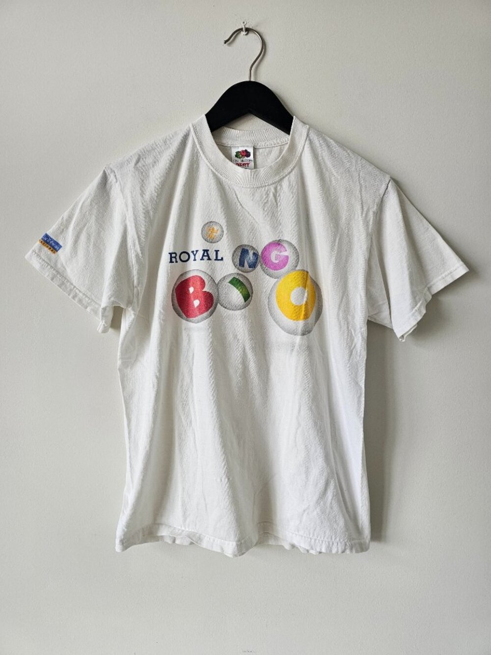 Royal Caribbean Bingo White Crew Neck Short Sleeve T-Shirt Men's Medium